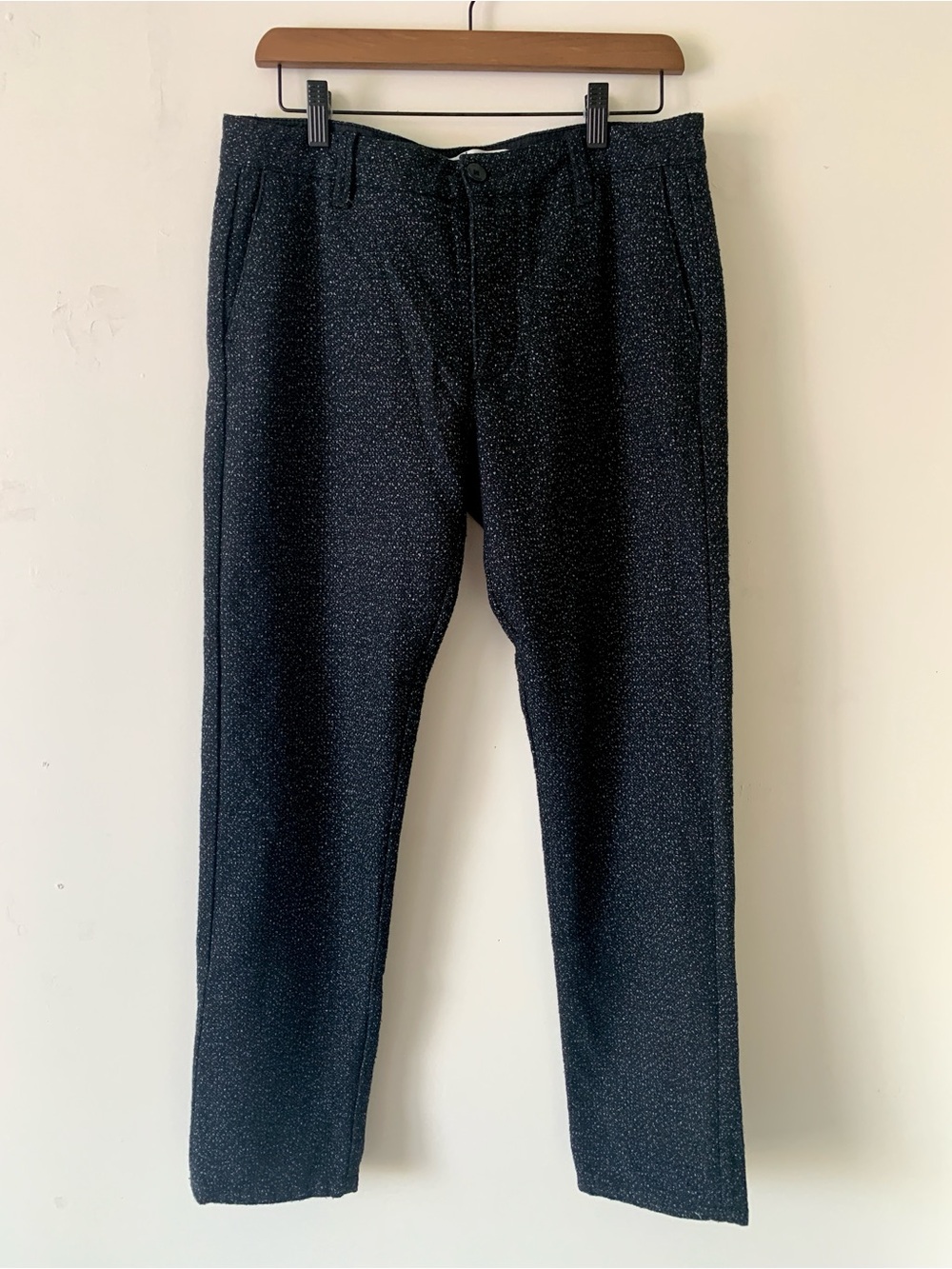 TOPMAN Wool Blend Black Flecked Dress Pants Men’s Size 32S Skinny Fit
